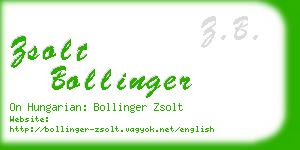 zsolt bollinger business card